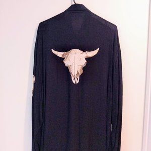 Carole Little _ Buffalo Skull Blouse, Sz L